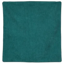 Housse de coussin passepoilée effet velours