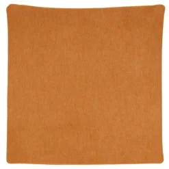Housse de coussin passepoilée effet velours