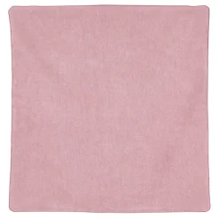 Housse de coussin passepoilée effet velours