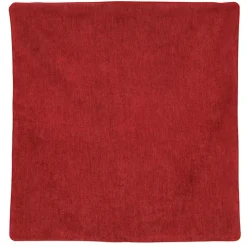 Housse de coussin passepoilée effet velours
