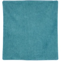 Housse de coussin passepoilée effet velours