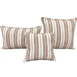 Housse de coussinrecto-verso 100% coton rayures tapissier LOURMARIN