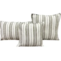 Housse de coussinrecto-verso 100% coton rayures tapissier LOURMARIN