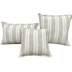 Housse de coussinrecto-verso 100% coton rayures tapissier LOURMARIN