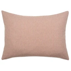 Housse de coussin vichy 100% coton lavé