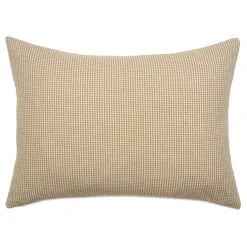 Housse de coussin vichy 100% coton lavé