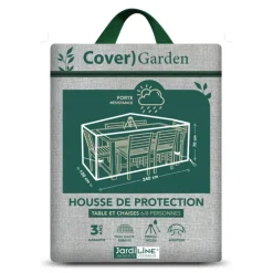 Housse de protection table de jardin rectangulaire et chaises