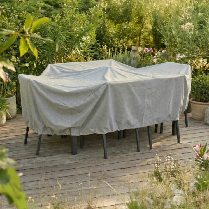 Housse de protection table de jardin rectangulaire et chaises