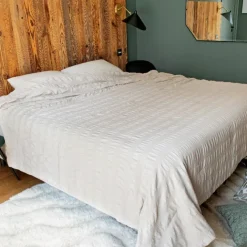 Jeté de lit Effet Seersucker
