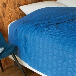 Jeté de lit Effet Seersucker