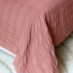 Jeté de lit Effet Seersucker