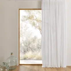 Kit rail extensible + Voilage poly-lin wave