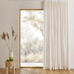 Kit rail extensible + Voilage poly-lin wave