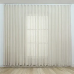 Kit rail extensible + Voilage poly-lin wave