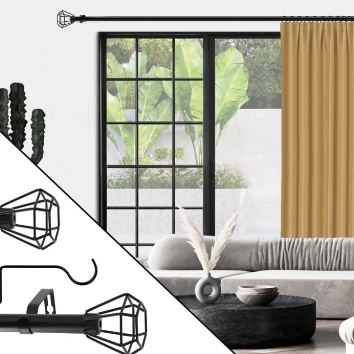 Kit tringle à rideaux extensible géométrique