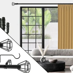 Kit tringle à rideaux extensible géométrique