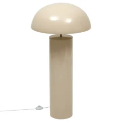 Lampadaire champignon en acier avec abat-jour arrondi