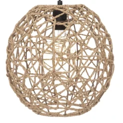 Lampadaire à effet rotin