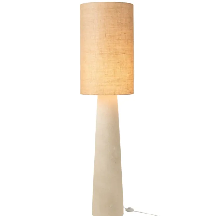 Lampadaire en jute et fibre de verre