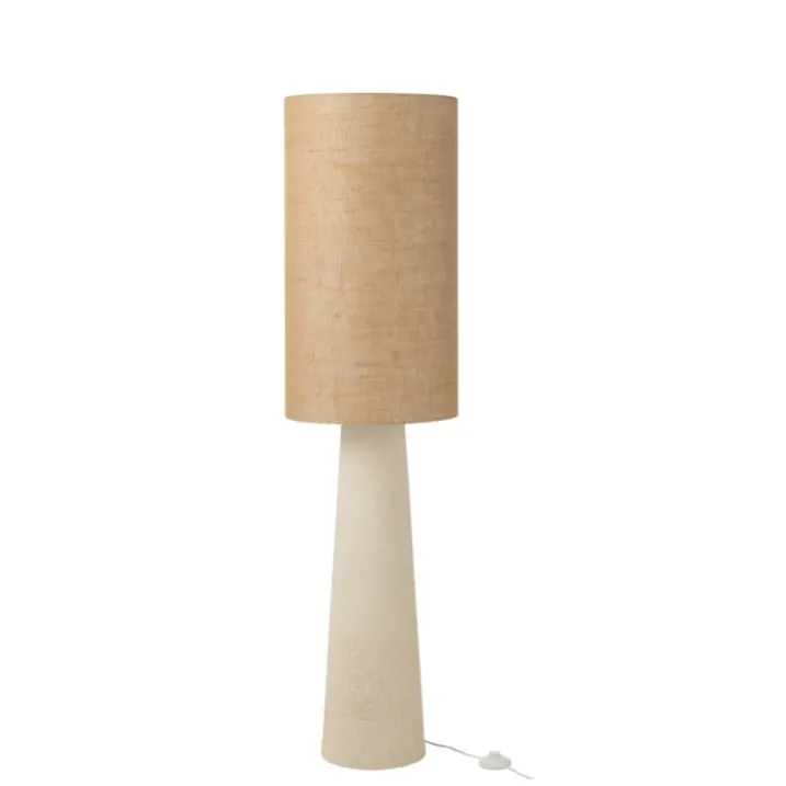 Lampadaire en jute et fibre de verre