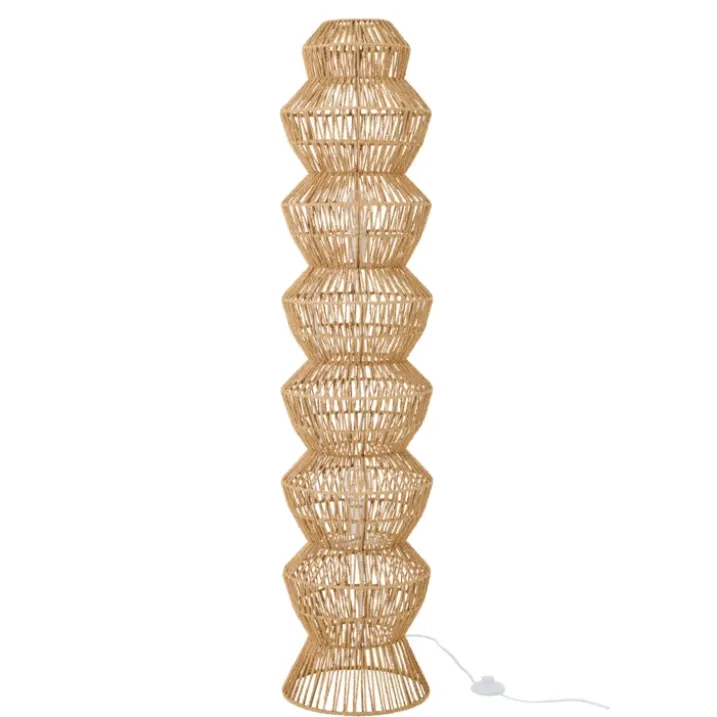 Lampadaire en métal ajouré avec structure verticale