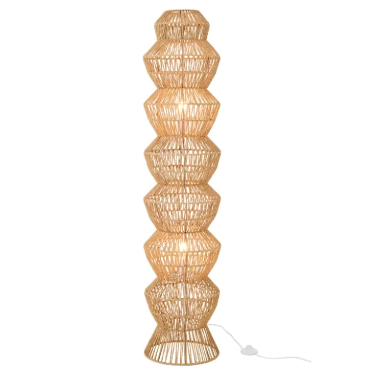 Lampadaire en métal ajouré avec structure verticale