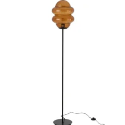 Lampadaire en verre fumé design vintage