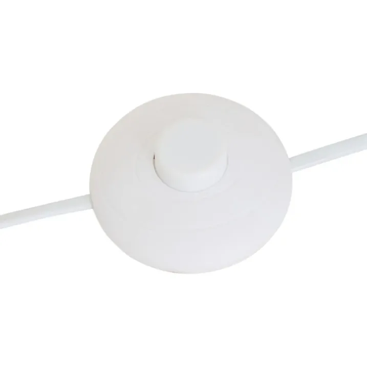 Lampadaire sur pied en bois avec abat-jour en coton