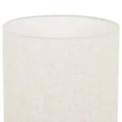 Lampadaire sur pied en bois avec abat-jour en coton