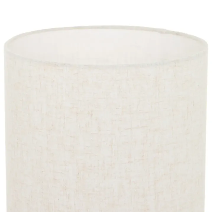 Lampadaire sur pied en bois avec abat-jour en coton