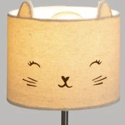 Lampe avec abat jour chat