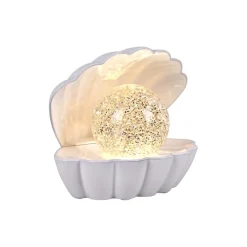 Lampe coquillage lumineuse à effet pailleté