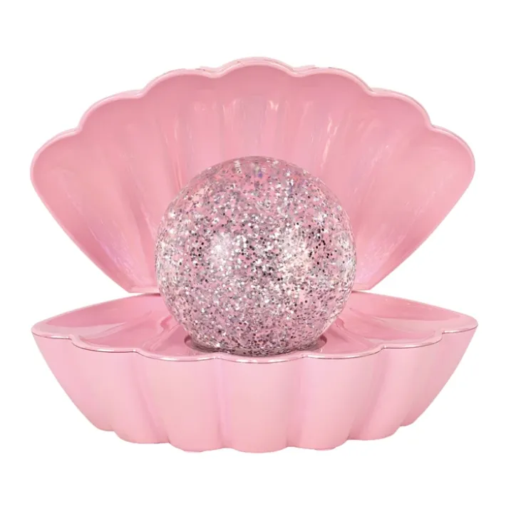 Lampe coquillage lumineuse à effet pailleté