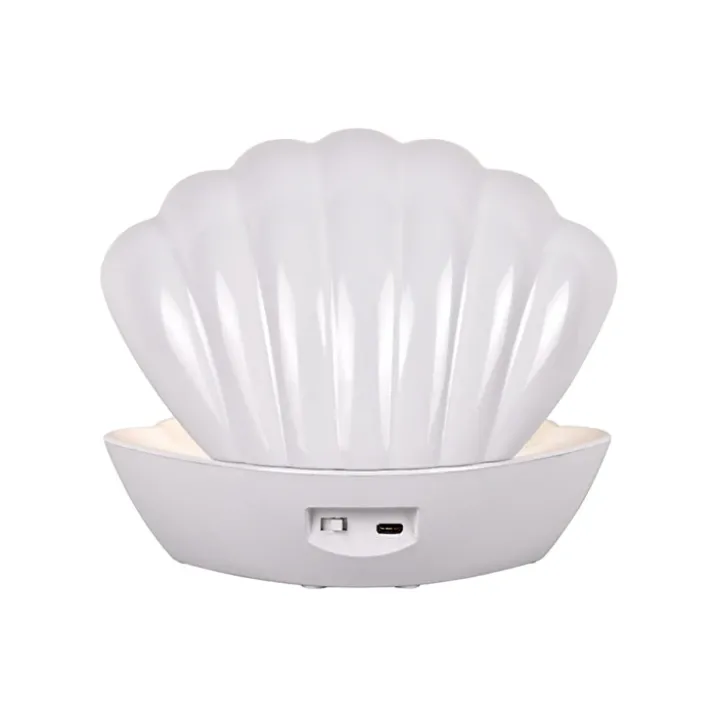 Lampe coquillage lumineuse à effet pailleté