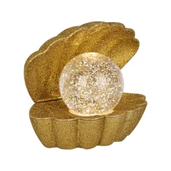 Lampe coquillage lumineuse à effet pailleté