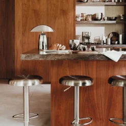 Lampe de table design champignon métal