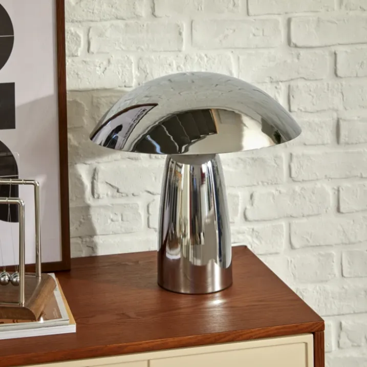 Lampe de table design champignon métal