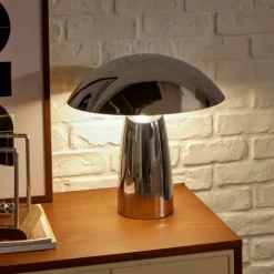Lampe de table design champignon métal