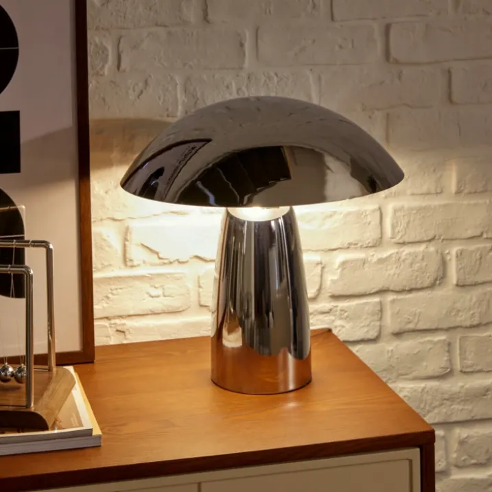 Lampe de table design champignon métal