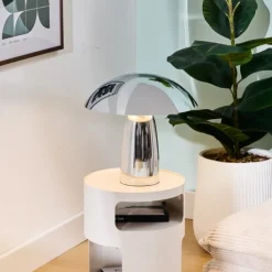 Lampe de table design champignon métal