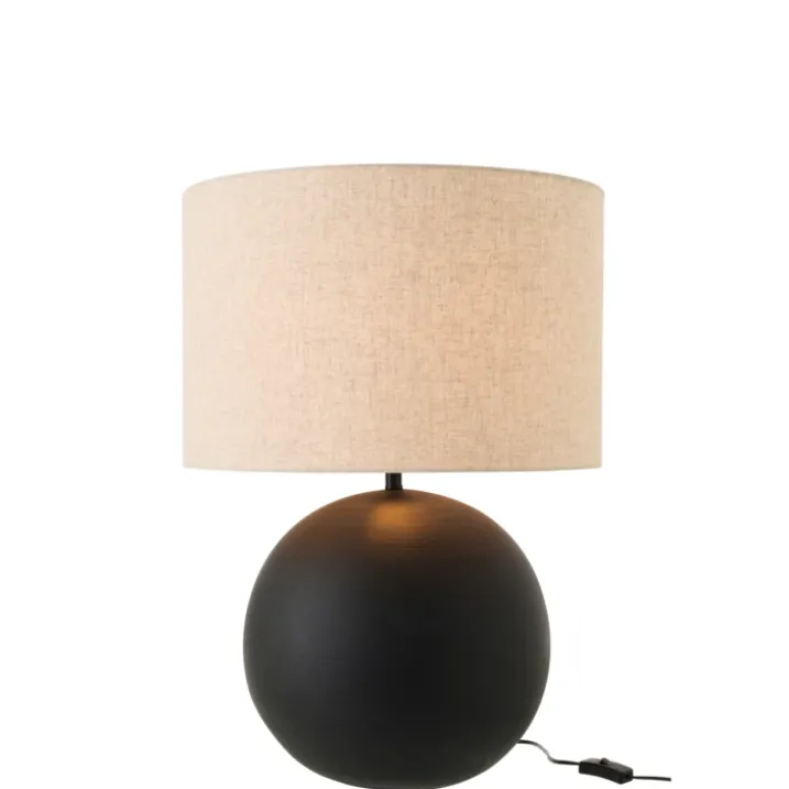 Lampe de table en céramique avec pied boule