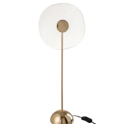 Lampe de table LED en métal effet fleur