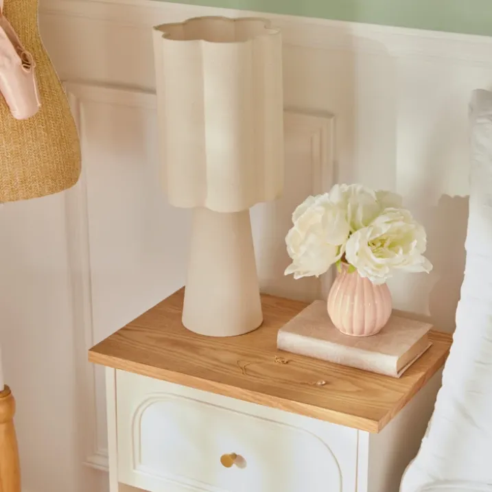 Lampe à poser design avec abat-jour ondulé