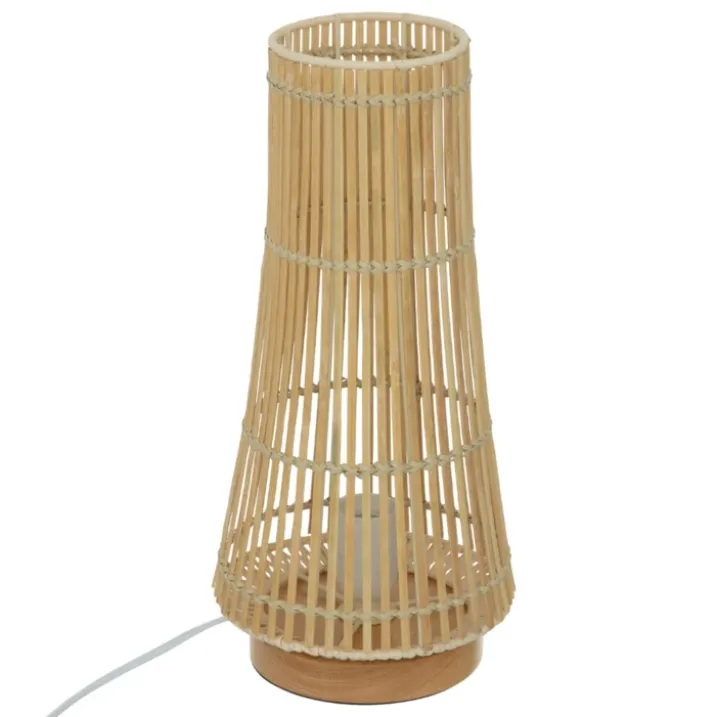 Lampe à poser en bambou