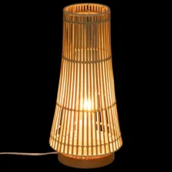 Lampe à poser en bambou