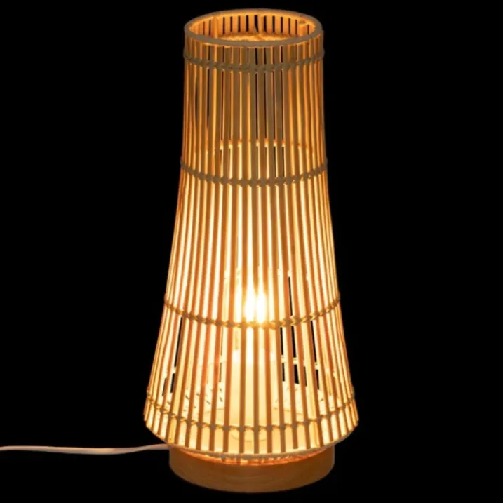 Lampe à poser en bambou