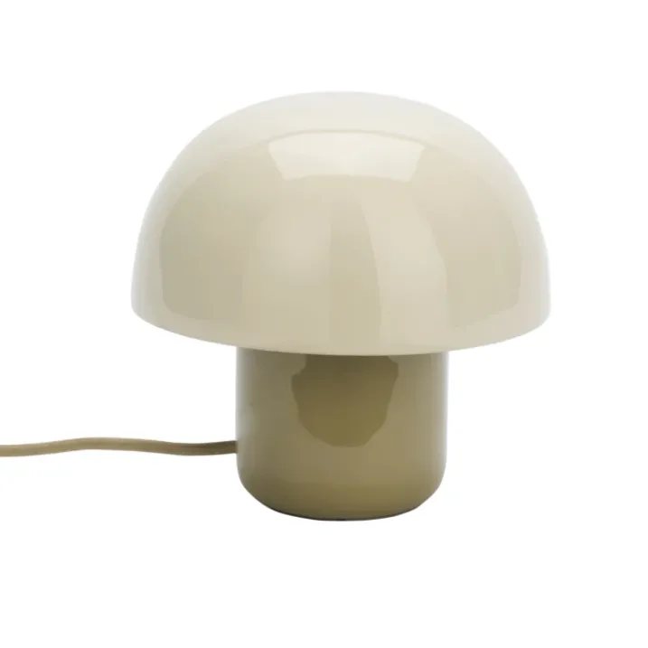 Lampe à poser en fer émaillé avec abat-jour dôme