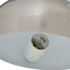 Lampe à poser en métal avec abat-jour arrondi