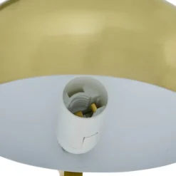 Lampe à poser en métal avec abat-jour arrondi