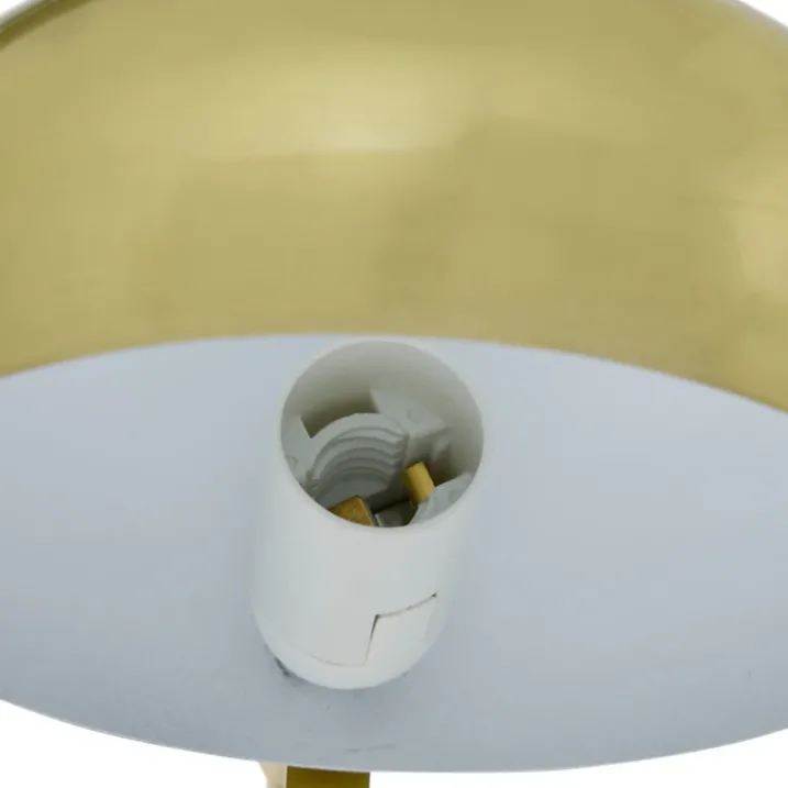 Lampe à poser en métal avec abat-jour arrondi